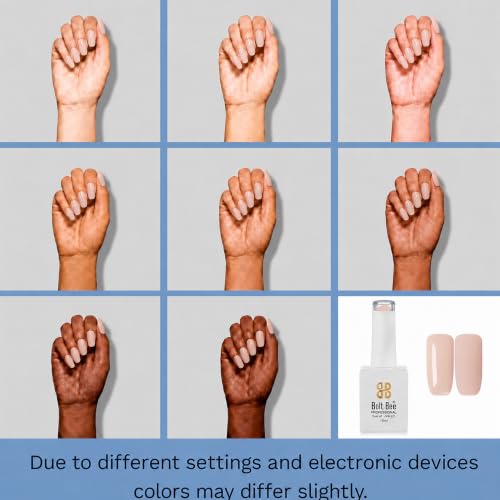 Image of BOLT BEE 15ML Gel Nail Polish 1Pc Clear Pink Glitter Nail Polish Soak Off UV LED Nail Gel Polish Nail Art Starter Manicure Salon DIY at Home, 0.5 OZ (1) (128)