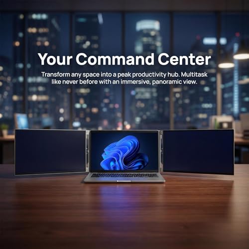 Image of 14-Inch WUXGA 60Hz 100% sRGB Dual Portable Monitor Extender | for 13.3-16 inchLaptops,Plug and Play,Aluminum Alloy,USB-C & H /D Interface,Suitable for Work,Travel and Commuting,Gaming
