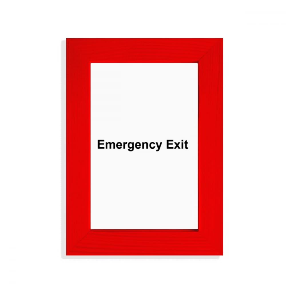 Cadre photo rouge design sortie d'urgence pour loft et salon moderne