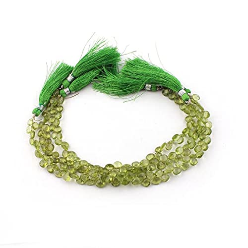 Peridot coeur 6mm en perles pour créer des bijoux d'été bohèmes chic