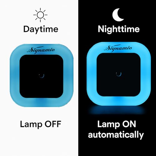 Image of Signamio 1 Pcs Sensor Light for Home Indoor - Smart Motion Sensor LED Light, Automatic On /Off Night Lamp, Energy-Saving 0.5W for Bedroom, Bedside, Home Use-Blue
