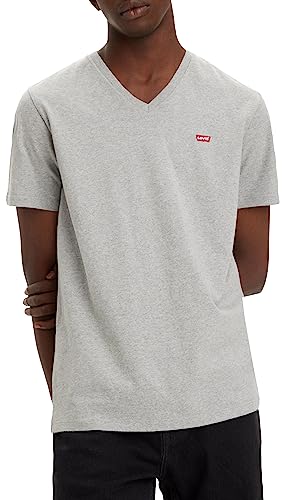 Levi's Herren Original Housemark V-Neck T-Shirt, Mid Tone Grey Heather, L – Ansicht 3