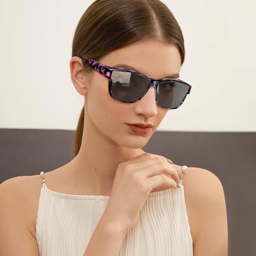 Image of Polarized Sunglasses Fit Over Glasses for Women Men | Oversized Square Sun Glasses UV400 Protection