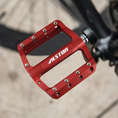 Alston Mountain Bike Pedals 3 Sealed Bearing Colorful Machined Cycling Ultra Strong Spindle Alloy Non-Slip Lightweight Pedal For Mtb And Road Bike 9/16 #TOP5