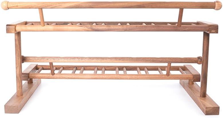 MUXIANG Tobacco Pipe Stand Black Walnut Chinese Sofa Style Pipe Rack Suitable for Pipes Display FA0131 (Shape C)