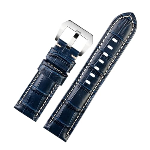 [DNYXGDGSL] 20mm 22mm 24mm 26mm u[U[Xgbv plC PAM441 PAM01144 PAM01313 EHb`ANZT[ YEHb`oh v(04-Blue line silver,22mm)