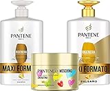 Pantene Pro-V by CHIARA FERRAGNI Shampoo Rigenera & Protegge per Capelli Deboli o Danneggiati, Maxi Formato da 1000 ml + Balsamo 900 ml + Maschera 300 ml, EDIZIONE LIMITATA