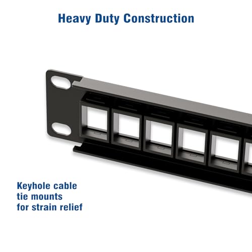 image for iwillink Blank Keystone Patch Panel 24 Port, 1U 19