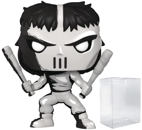 Figurine vinyle Casey Jones TMNT noir et blanc exclusive avec boîte protectrice