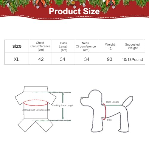 Hundepullover Rot Kleidung für Kleine Hunde Welpen Weste Hundeshirts für Kleine Hund Dehnbarer Pullover Hund Hundepulli Mit Kapuze XL