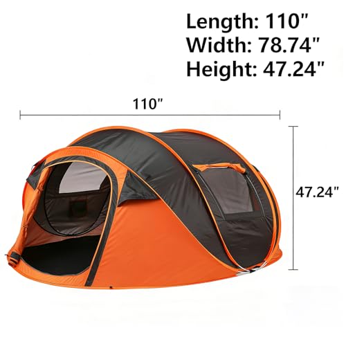 Carpa instantánea pop up para camping 4 personas 110x79x47 in miniatura 2