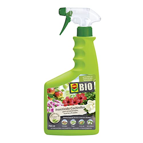 COMPO BIO Insecticida Cochinillas, Para plantas ornamentales, huerta y frutales, Apto para agricultura ecológica, Pulverizador, 750 ml, El embalaje puede variar