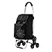 Z-SEAT Chariots à provisions portatifs avec Sac de Voyage de Chariot à 6 Roues, Chariot Pliant pour l'épicerie grimpant l'épicerie de marché, Grande capacité 60L