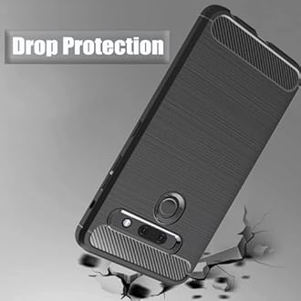 Case for LG G8 Case, LG G8 ThinQ Case, Slim Thin Carbon Fiber Phone Case TPU Soft Back Cases Anti-Scratch Shockproof Protective Cover for LG G8 ThinQ Black
