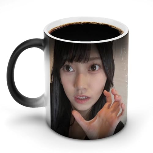 池田瑛紗 いけだてれさ 25カップ グラス 二重構造 熱で色が変わるマグカップ コーヒーカップ 温感変色マグカップ カスタムメイド コーヒーカッ ハンドル磁器 ウォーターカップ ド 陶器 耐熱 湯飲み マグ