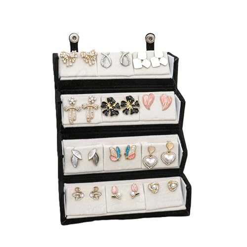 Image of Premium Oxidized Designer Stud Earrings Set of 12 with Folding Jewelry Box | Stylish Traditional & Modern Earrings Set for Women & Girls
