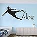 UYEDSR Pegatinas de Pared Nombre Personalizado fútbol Vinilo Pared calcomanía niños Dormitorio Pared Pegatina extraíble Nombres Personalizados fútbol Mural 130x57cm