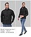 Zoofly Mens Winter Coats Lightweight Windproof Puffer Jacket Water Resistance Outdoor Insulated Padded Puffy Coat with Zip Pockets Black M