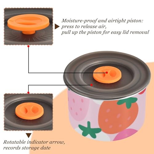 Contenedor para café diseño fresa rosa en acero inoxidable miniatura 4
