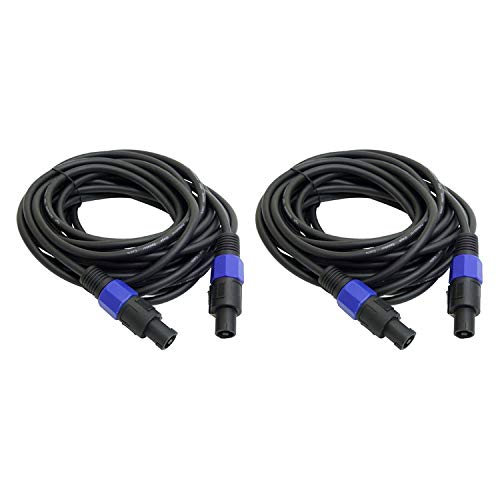 Ibiza sound Lot de 2 câbles SPEAKON/SPEAKON mâle d'une Longueur de 5 mètres