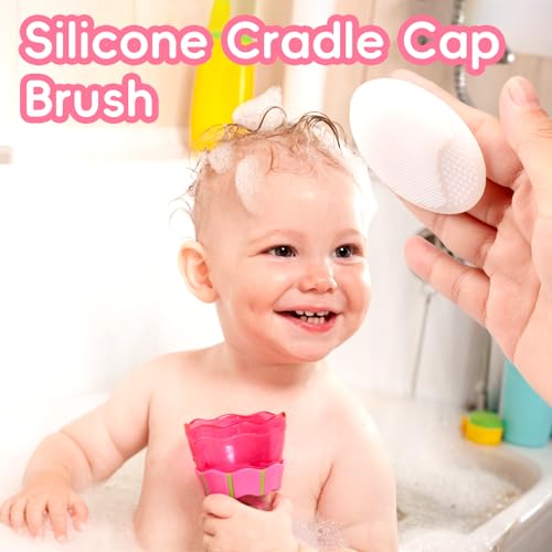 Image of Baby Grooming Kit, Infant Safety Care Set with Hair Brush Comb Nail Clipper Nasal Aspirator,Baby Essentials Kit for Newborn Girls Boys (Pink)