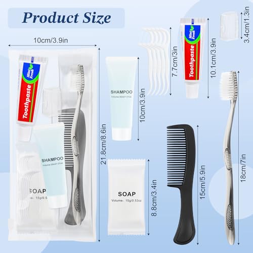 Kit brosse à dents de voyage individuel complet pour hôtel et camping - 7