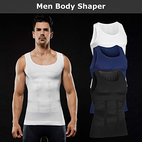 Andoer Masculino Body Shapers Elástico Barriga Peito Emagrecimento Colete Modelador Justo Fitting O-
