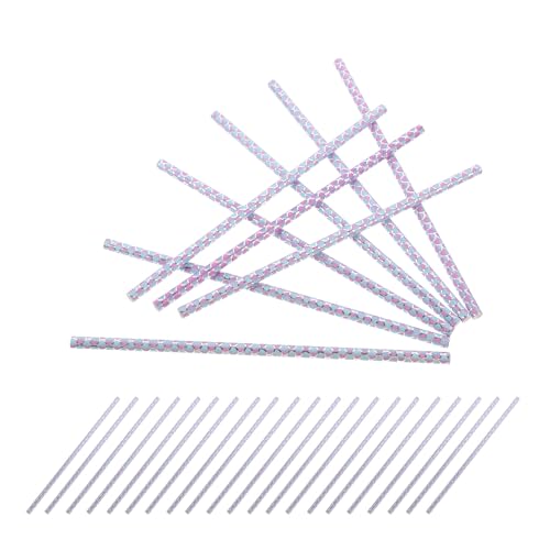 100 pitillos biodegradables de papel morado para fiesta miniatura 1