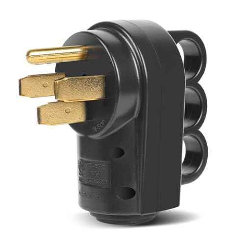 RV NEMA 14-50P 50A Male Power Plug (ETL Certified)