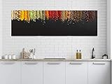  OEDIM Cadre Toile Tableau Les Épices 135 x 50 cm Impression sur Canevas  décoration de Mur résistant et économique