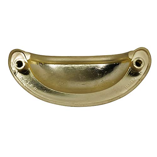 Haoth 9 Pack Brushed Gold Cabinet Pulls, 2.5" Hole Center, Cup Pulls For Bar Drawer Bathroom Cabinet Vanity. #TOP1