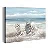 Abstract Beach Canvas Wall Art Nature Blue Coastal Sea Painting Modern Ocean Scenery Hand Painted Shoreline Artwork Contemporary Seascape Picture Seashore Wave Seaside Print for Bedroom