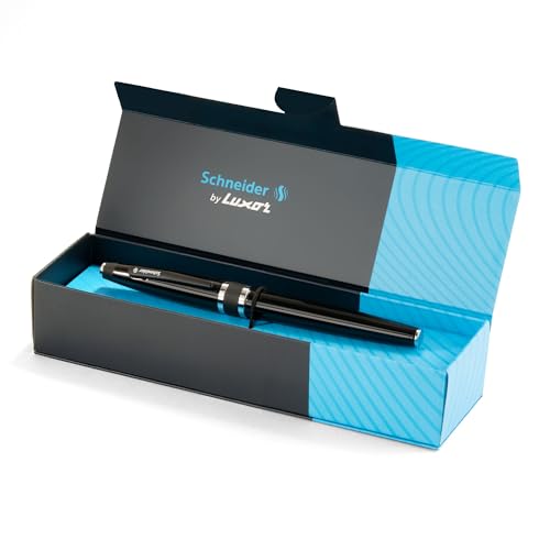 Image of Luxor Schneider Executive Metal Roller Ball Pen | Precision Tip | Refillable I Black Body | Smooth Writing | Ideal for Corporate Gifting