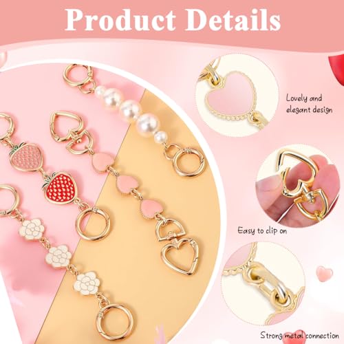 Image of PALAY 4Pcs Bag Extender Chain Golden Chain Extender for Bag 5.7-6.7 Inches Cute Charm Chain Strap for Bags Quick Connection Bag Extender Chain Fashion Bag Extender Chain for Purse, Handbag, Sling Bag