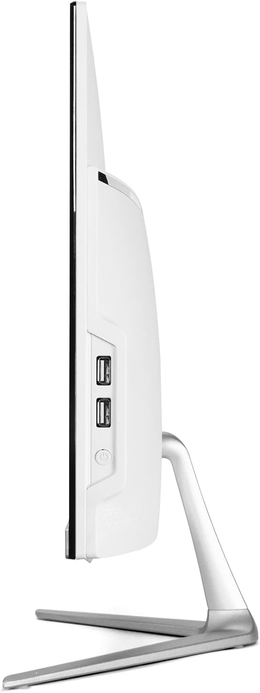 Monitor visto de lado, com fundo totalmente branco e sem elementos visuais adicionais. Monitor visto de lado, com fundo totalmente branco e sem elementos visuais adicionais.