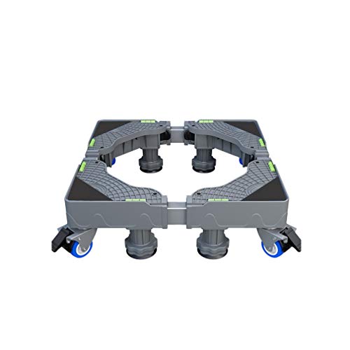 Base Lavadora, Base de Soporte para Lavadora, Ajustable, para frigorífico, electrodomésticos y congelador, con Carretilla de Transporte (Largo/Ancho: 40-68 cm)