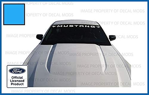 Decal Mods Front Windshield Banner Compatible with Ford Mustang (2010-2014) Decal Sticker Graphic V6 Pony - PMP (Soft Baby Pink) - CSOFTPINK