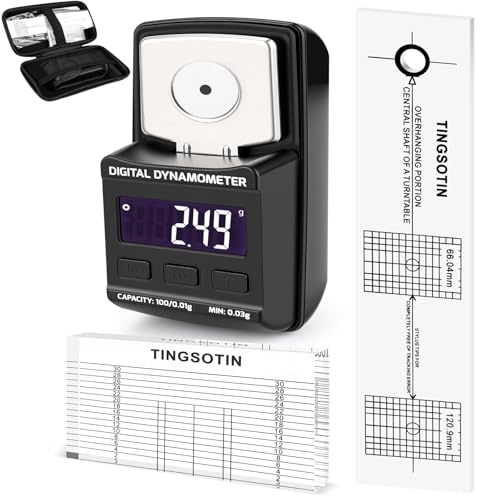 Turntable Cartridge Alignment Kit,Record Player Setup Tool with Digital Stylus Force Scale, Azimuth...