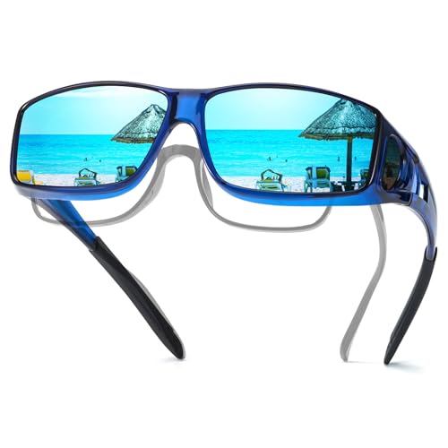 TJUTR Polarized Sunglasses Over Glasses for Men Women, UV Protection Shades Over Prescription Eyeglasses Sun Glasses