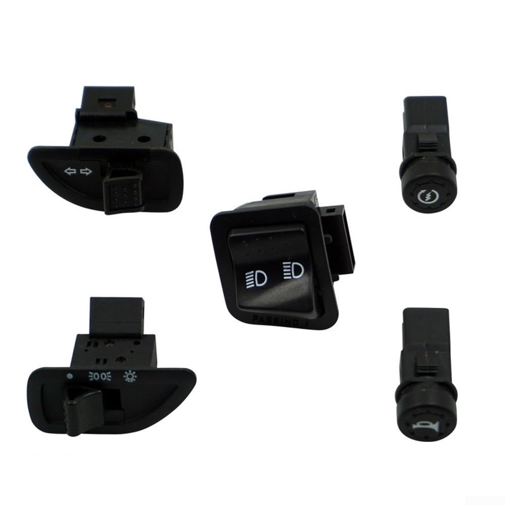 Set interruttori leva cambio Piaggio moto scooter indicatori direzione accensione faro plastica ABS metallo 5 pezzi