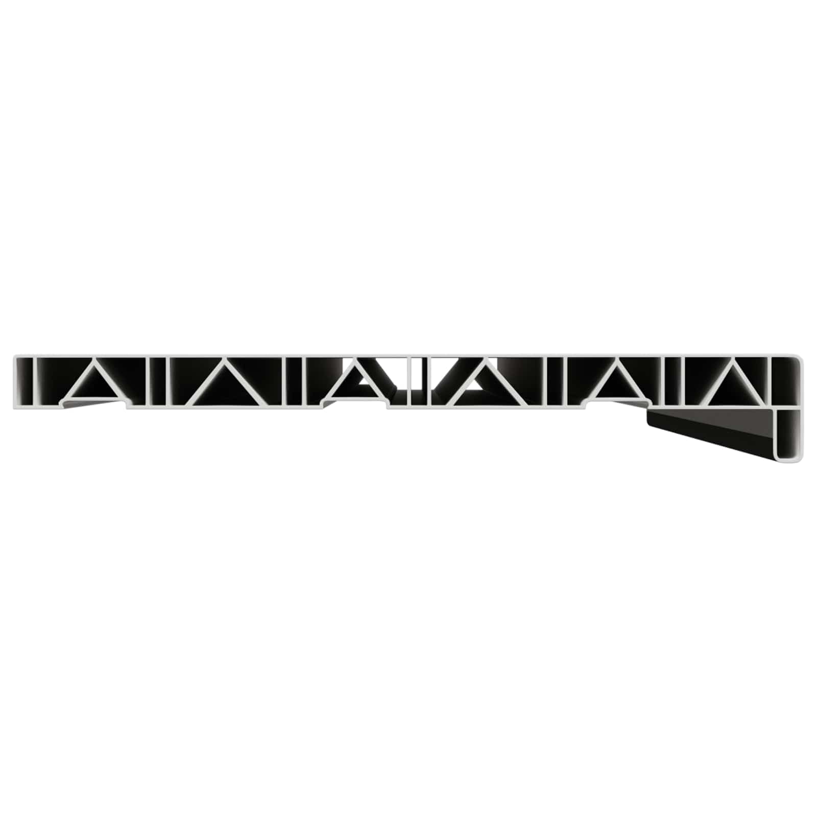 Parapet z PCW, czarny, 100 x 30 x 4,5 cm