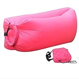 Air Sofa Schlafsack Wasserdicht Aufblasbare Tasche Lazy Sofa Camping Schlafsäcke Luftbett Erwachsene Strand Lounge Stuhl Rot