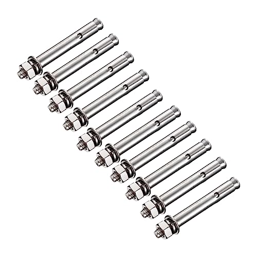 Cabilock 10pcs Pool Cover Anchor Expansion Bolts 304 Stainless Steel External Expansion Bolt Kit