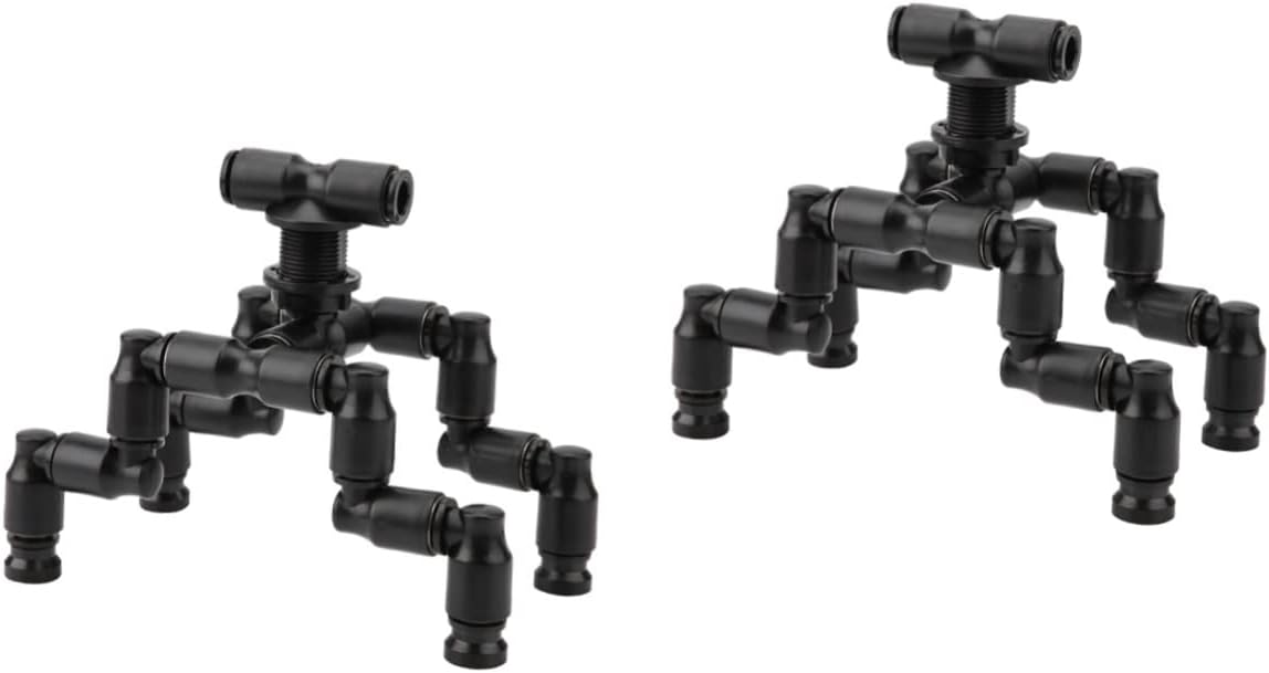 Amosfun 2sets Adjustable Cooling Nozzles for Reptiles to Sprayers Mist Sprinkler System for Terrarium Humidity Easy to Install Black