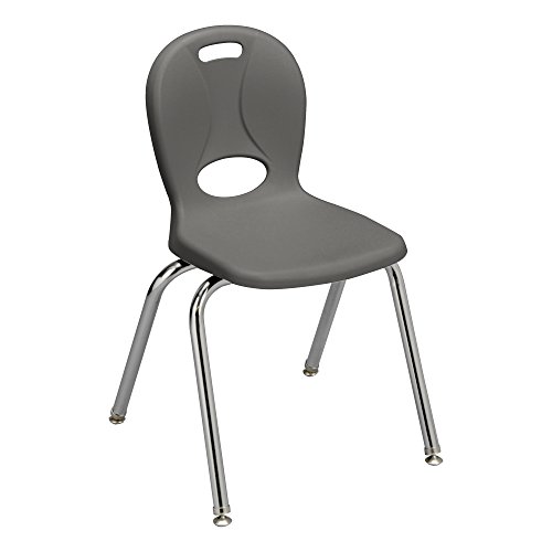 Image of Learniture LNT-116-CSW-GT Learniture Structure Series School Chairs for Classroom, 16 inch Seat Height, Graphite, Pack of 4