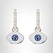 SWAROVSKI Women's Symbolica Evil Eye Hoop Pierced Earrings, Multi-colored, Rose-gold tone finished