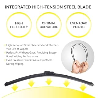 DOG TAIL 22 inch Wiper Blades for Ford F150 2009-2025 F250 2009-2023 Ford Expedition 2007-2025, All Season Automotive Replacement Front Windshield Wiper Blades Set for My Car J-Hook Durable Rubber