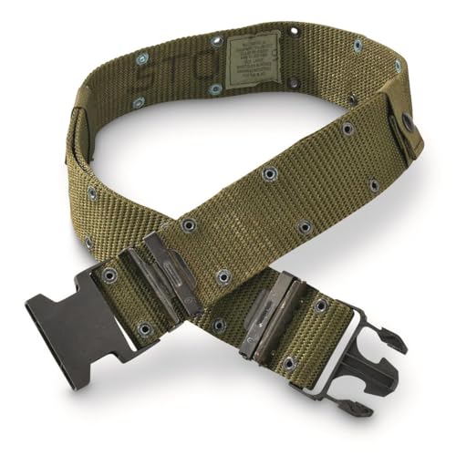 Surplus U.S. Military Pistol Belt, Like New Olive Drab MEDIUM