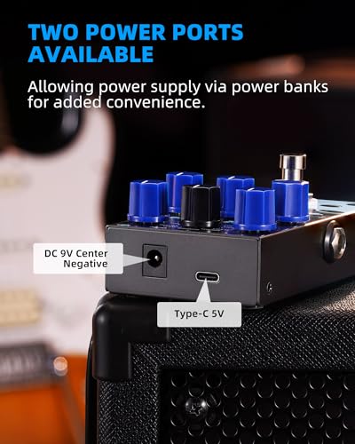 Image of LEKATO Reverb Digital Guitar Effect Pedal, Reverb Innovation Unique Sound 9 Effects Universe Pedals with Bypass Pure Digital for Electric Guitar (EP-03)