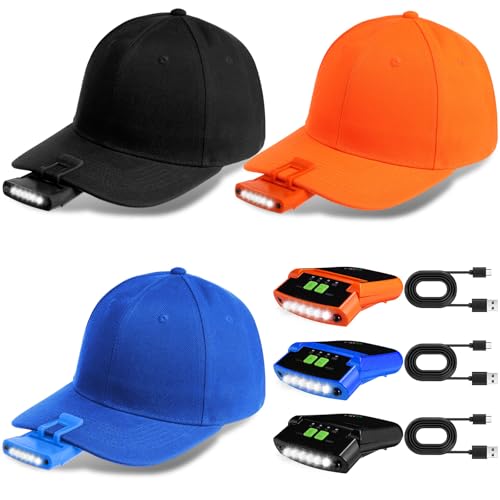 Casquettes de baseball à DEL Mudder lampe clip mains libres rechargeable camping